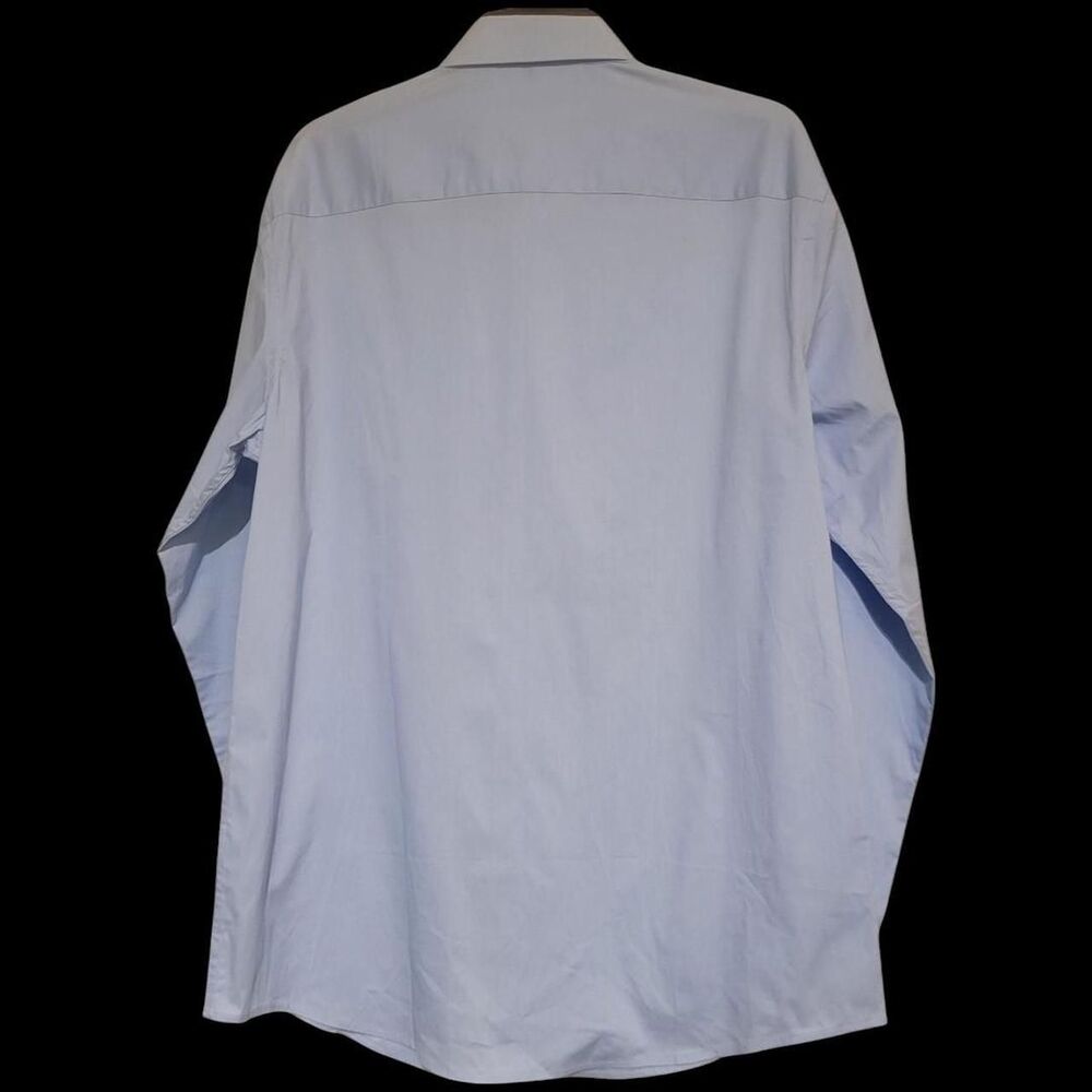 NWT Alex Vando Men's Light Blue Button Front Dress Shirt, Medium - Picture 3 of 5